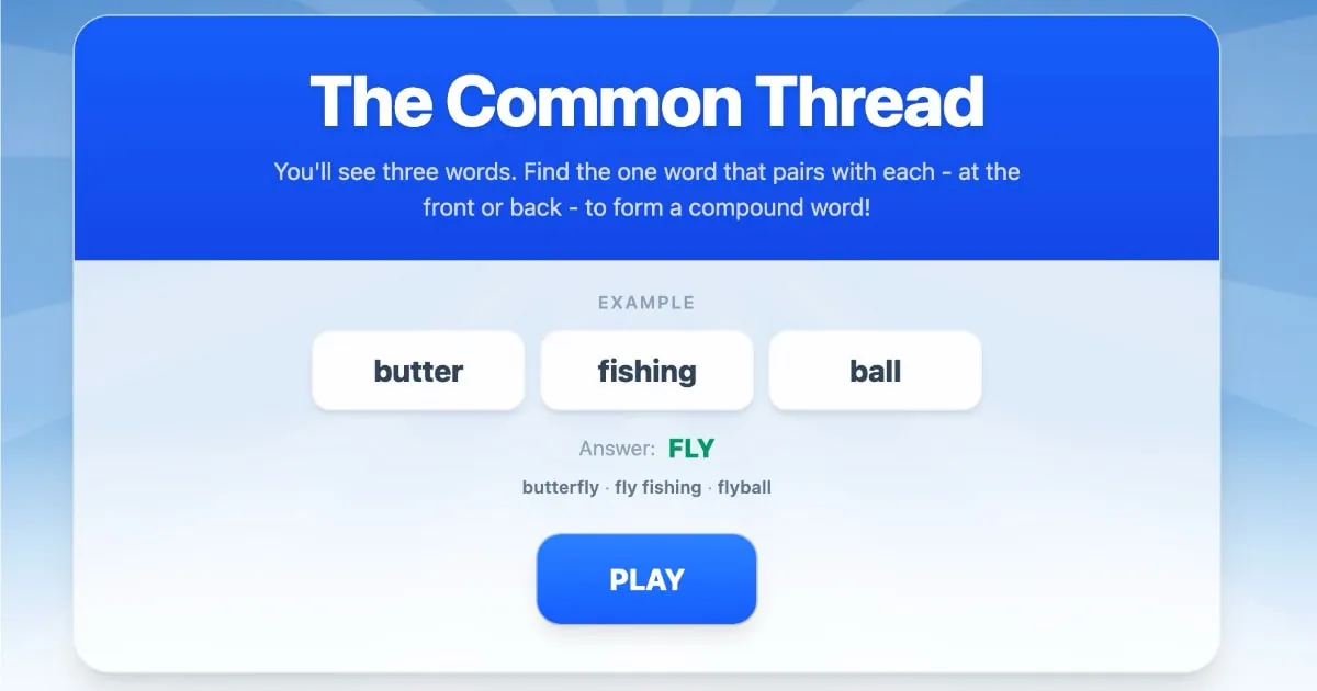 Screenshot of The Common Thread