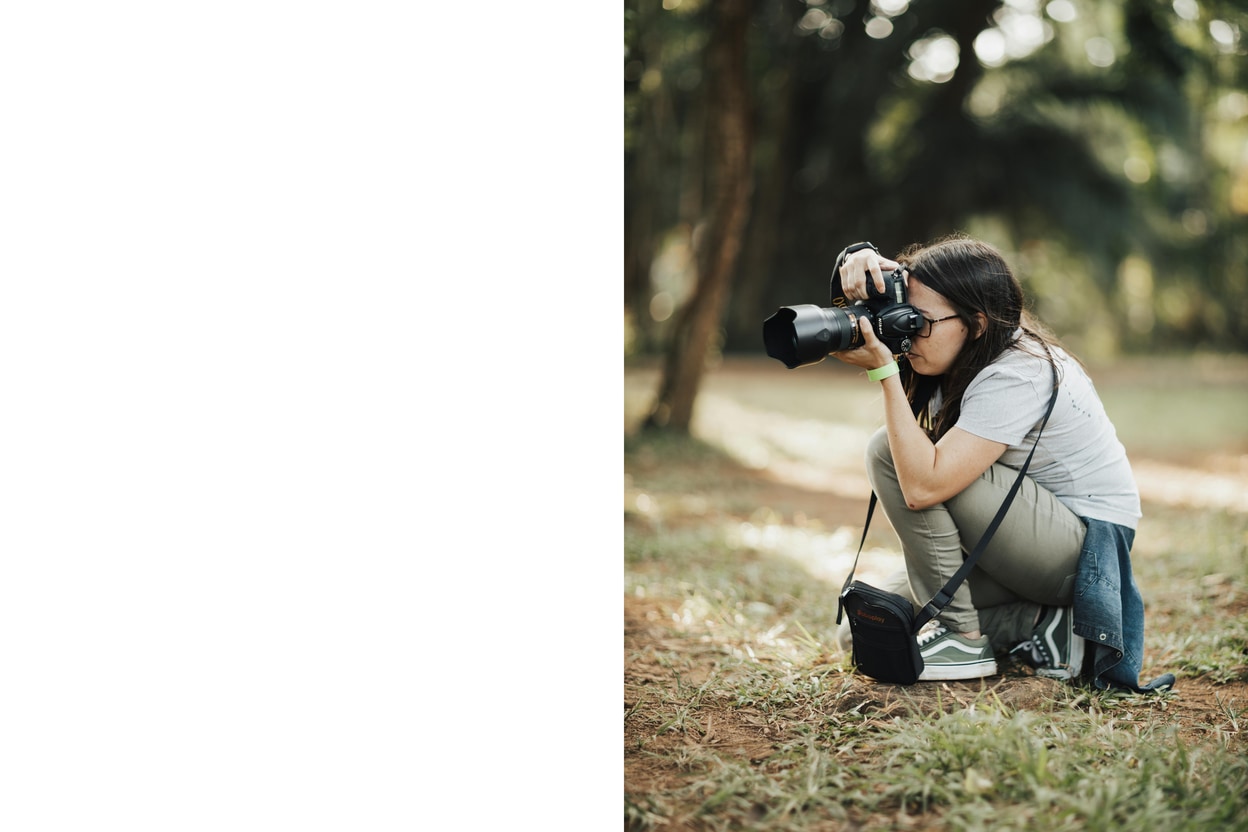 Photographer photo zoom transformation - before