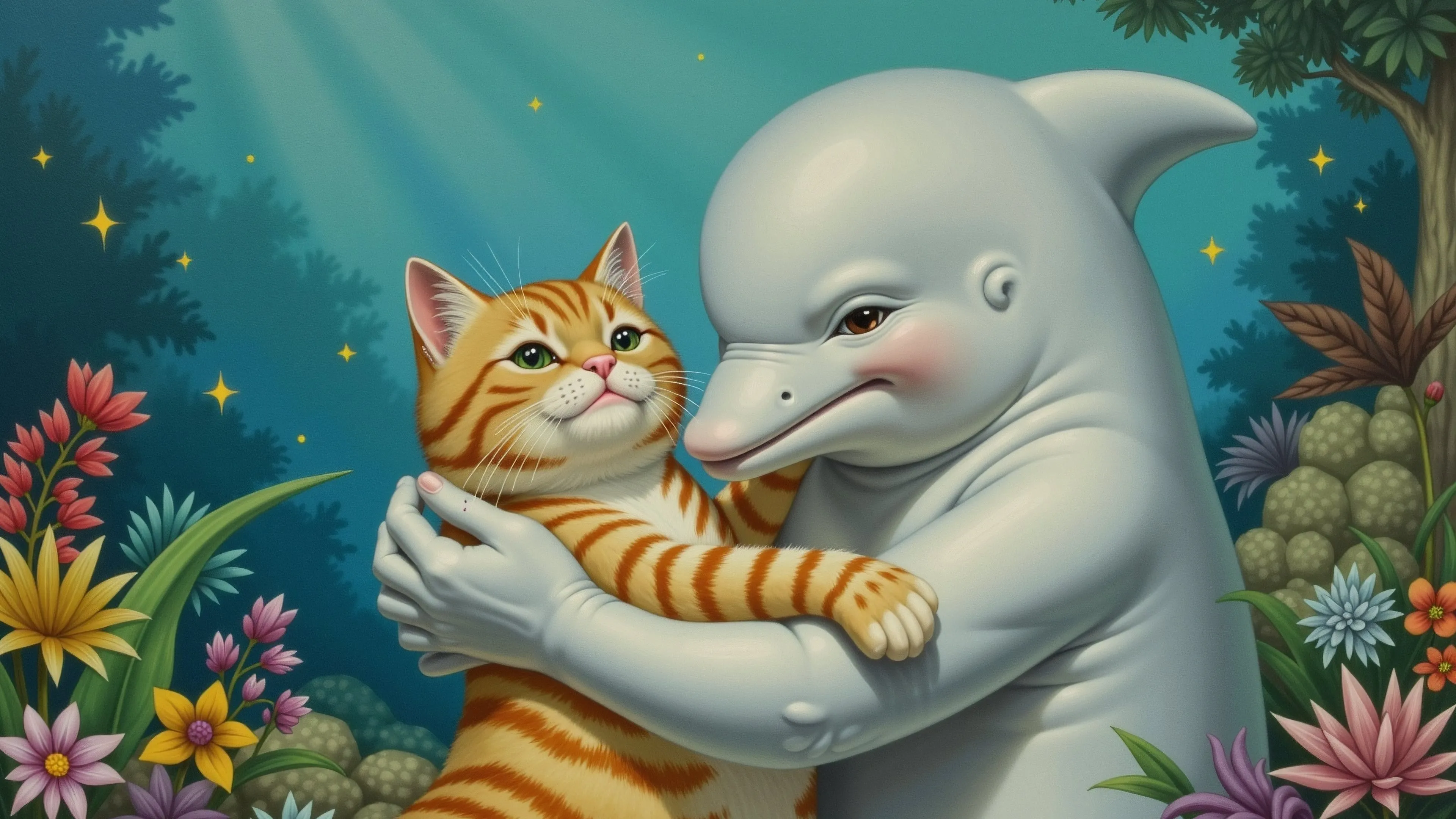 Unusual AI-generated artwork