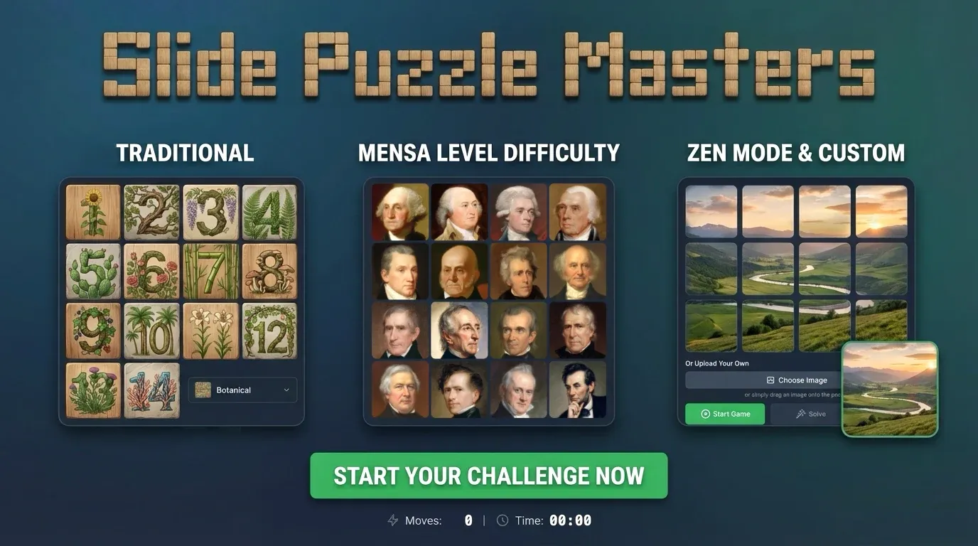Screenshot of Meditative Slide Puzzles